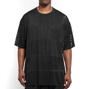 Y-3 / YOHJI YAMAMOTO - MESH PATCHWORK TSHIRT (XL - BLACK)